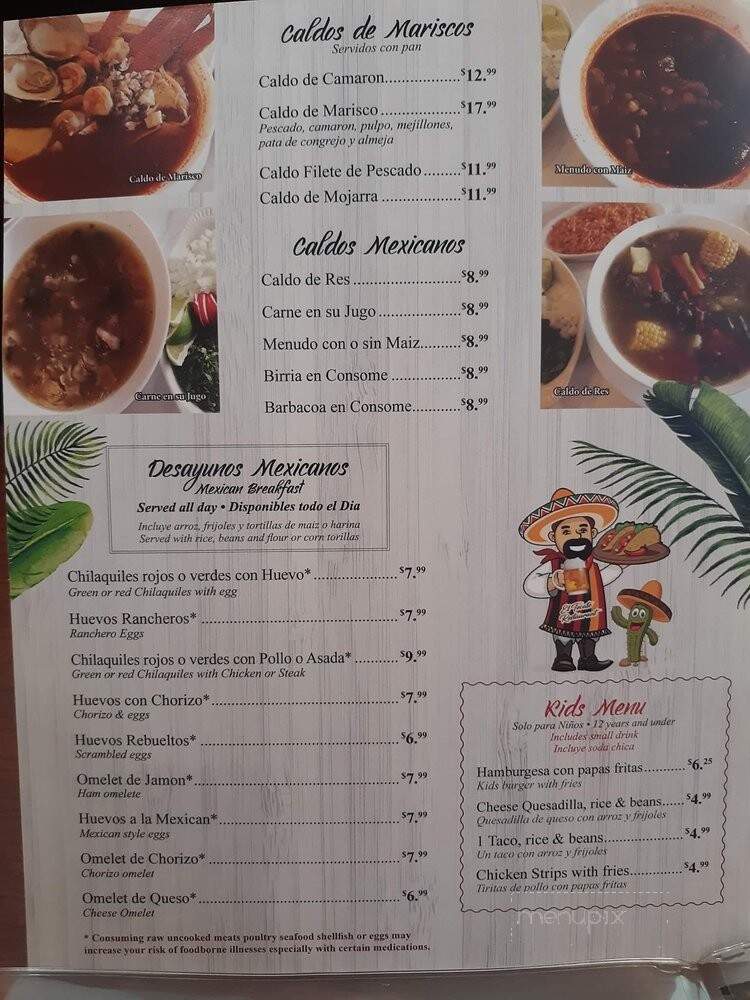 El Tecate Restaurant - South Bend, IN menu_pic