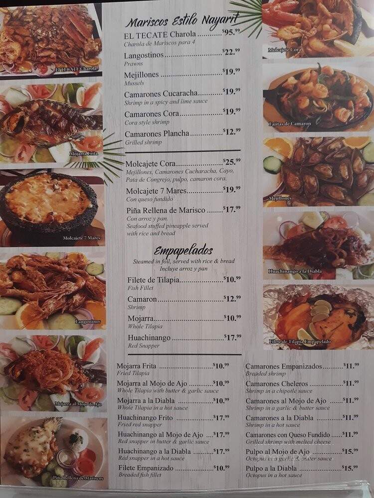 El Tecate Restaurant - South Bend, IN menu_pic