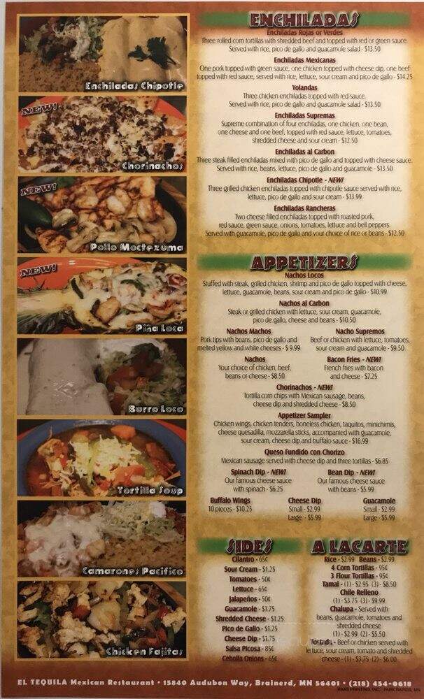 El Tequilla - Brainerd, MN menu_pic