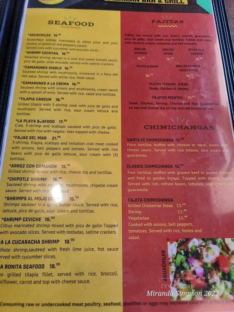 El Toreado Mexican Bar & Grill - West Des Moines, IA menu_pic