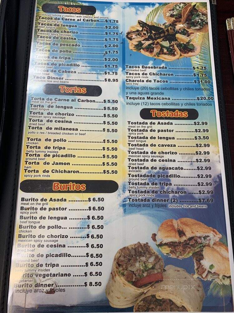 El Tsunami - Milwaukee, WI menu_pic