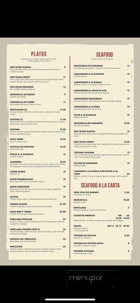 Tacos El Verdusco - Dixon, CA menu_pic