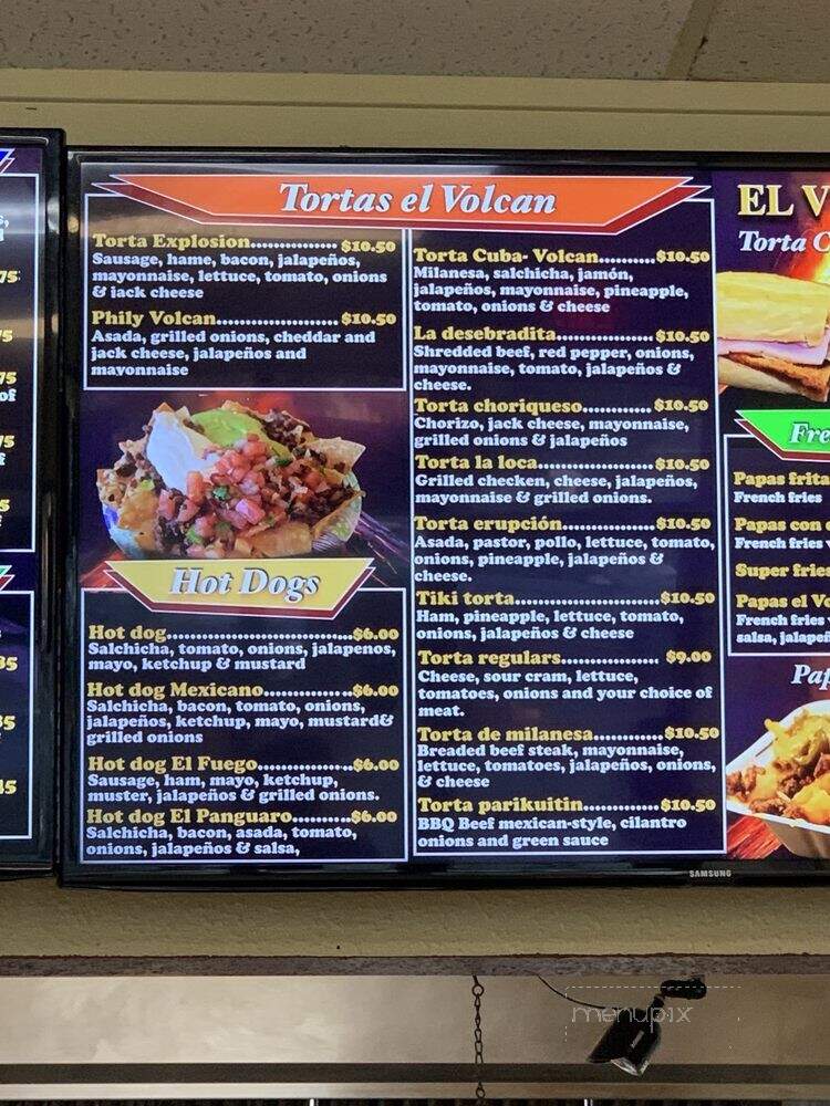 El Volcan - Salinas, CA menu_pic