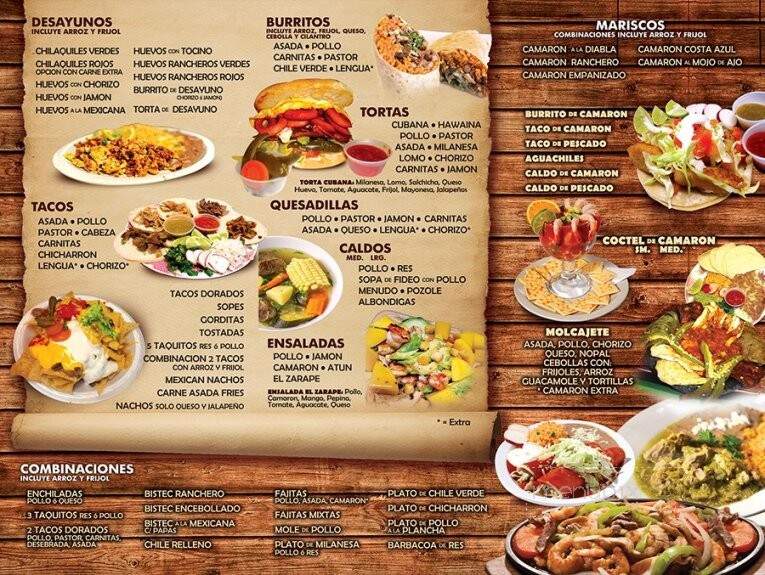 El Zarape Mexican Food - Pomona, CA menu_pic