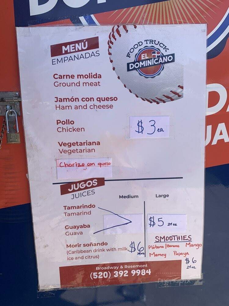 Empanadas El Dominicano - Tucson, AZ menu_pic