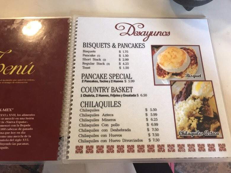 Emy's Restaurant - Brownsville, TX menu_pic