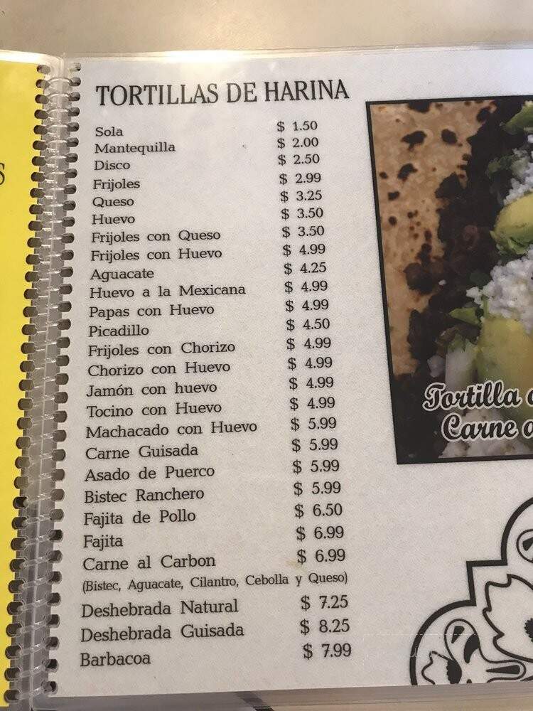 Emy's Restaurant - Brownsville, TX menu_pic