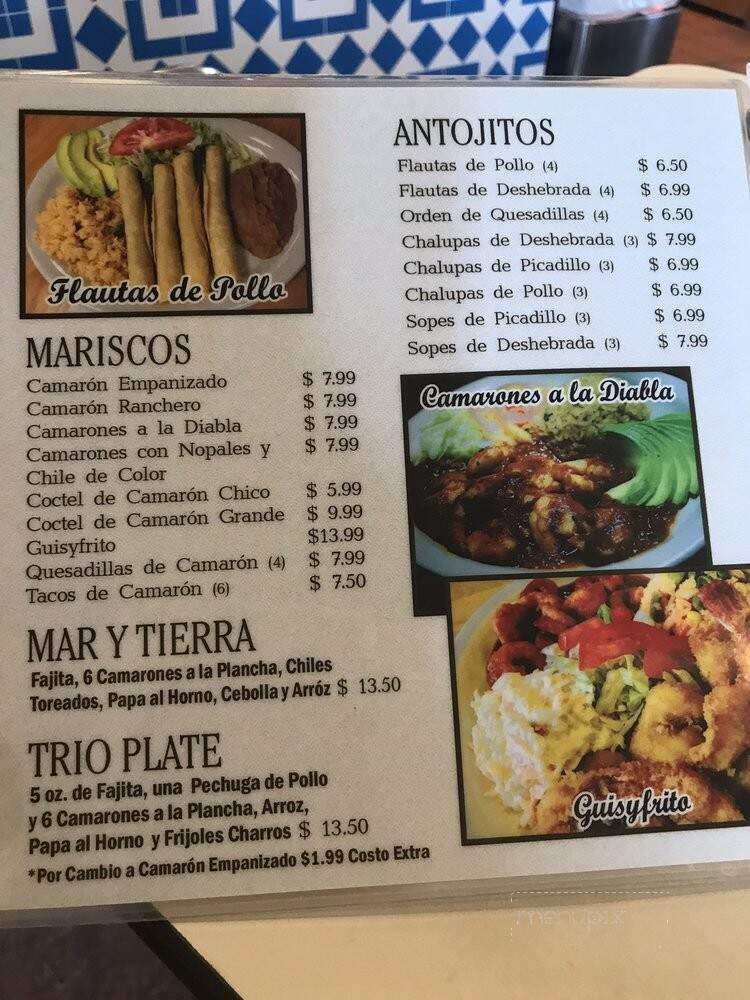 Emy's Restaurant - Brownsville, TX menu_pic