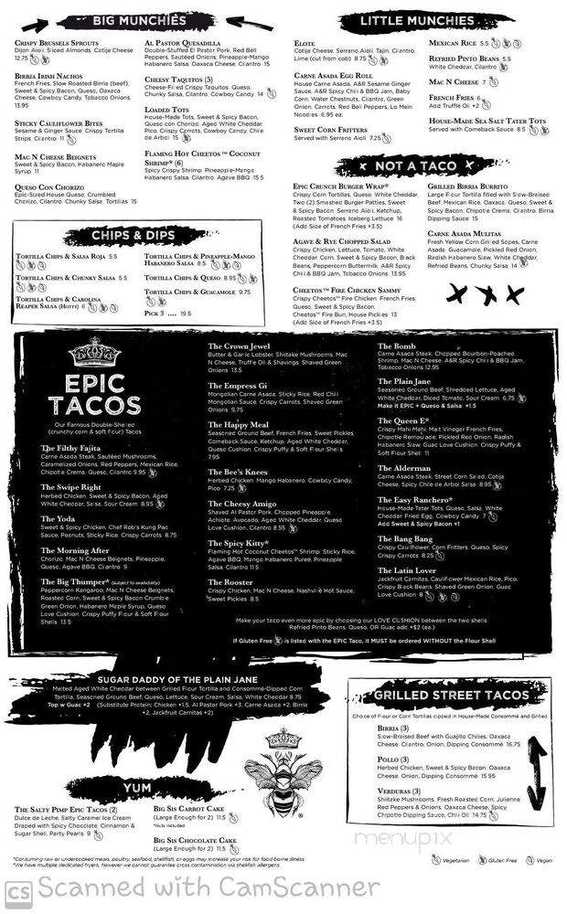Epic - Huntsville, AL menu_pic