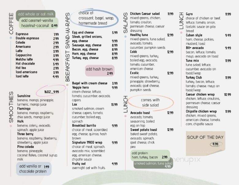 Espresso Cove - Miami, FL menu_pic