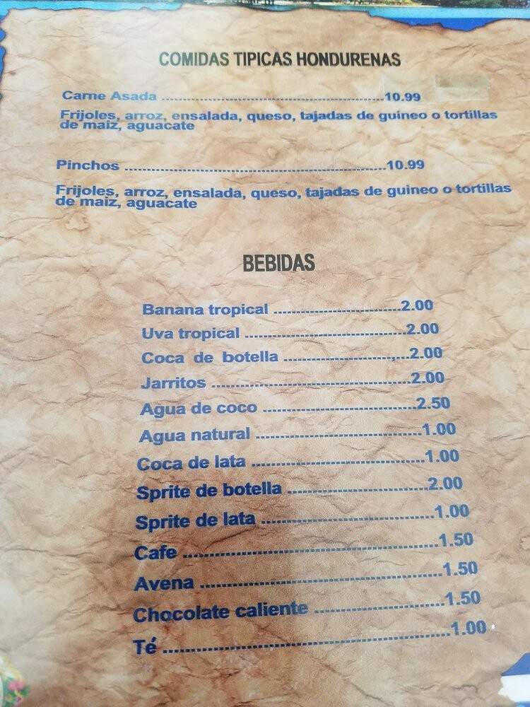 La Esquinita Catracha - Chicago, IL menu_pic
