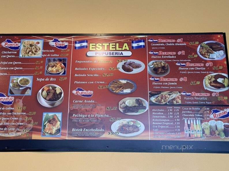 Estela Pupuseria - Houston, TX menu_pic