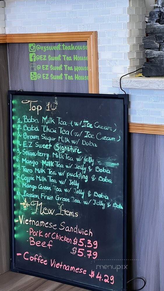 Ez Sweet Tea House - El Monte, CA menu_pic
