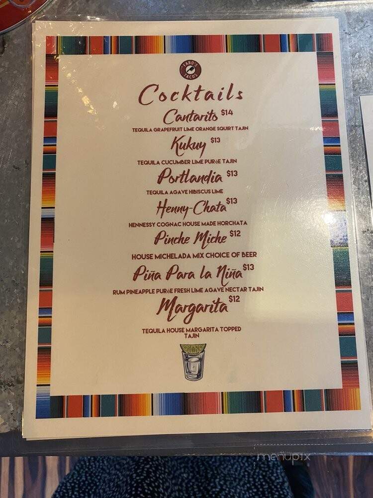 Fabos Tacos - Portland, OR menu_pic