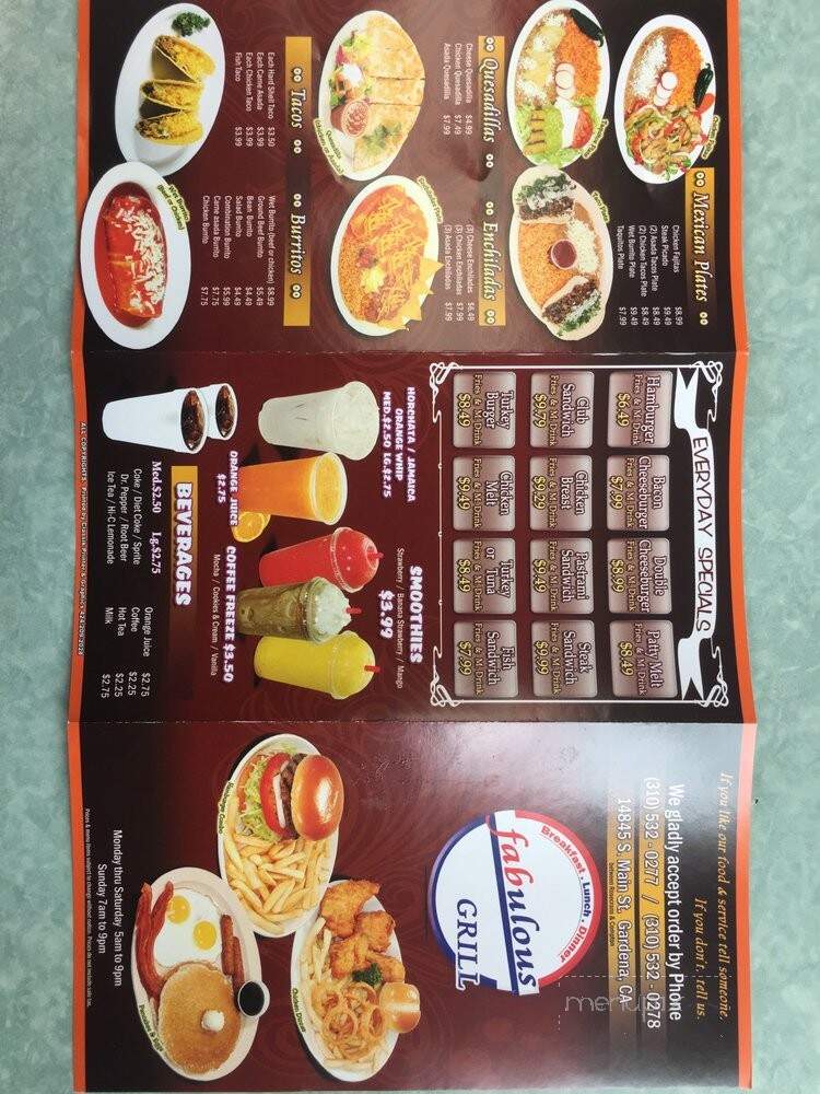 Fabulous Grill On The Main - Gardena, CA menu_pic