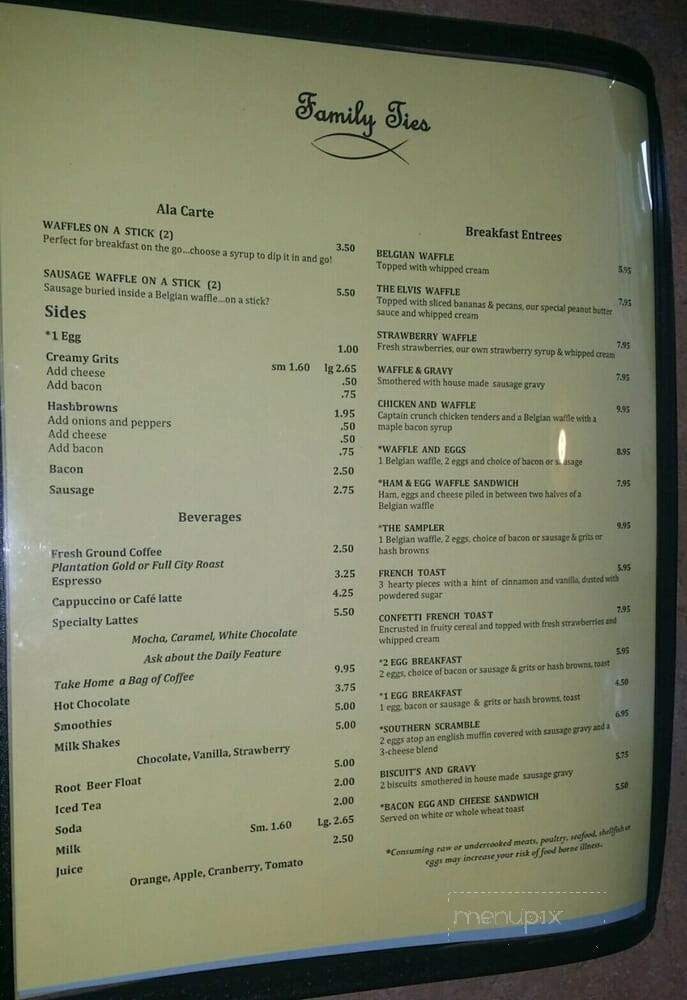 Fire and Ice Cafe - Garden City, SC menu_pic