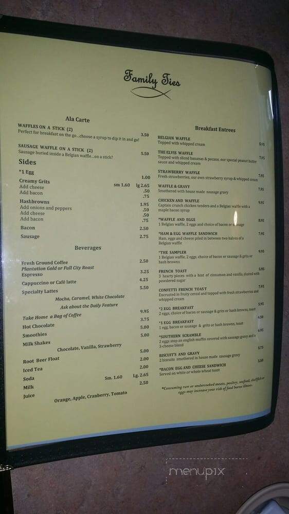 Fire and Ice Cafe - Garden City, SC menu_pic