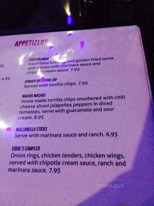 Fast Eddies Billards - Morningside, MD menu_pic
