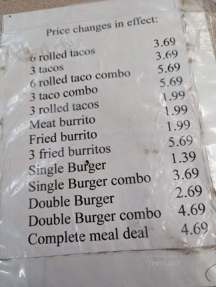 Fast Lane Burgers - El Paso, TX menu_pic