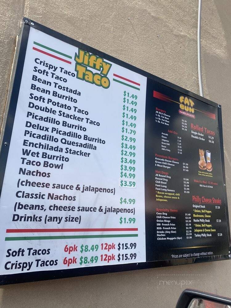 Fat Bun - El Paso, TX menu_pic