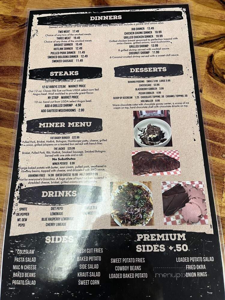 Fat Daddy's BBQ and Steakhouse - Hartshorne, OK menu_pic