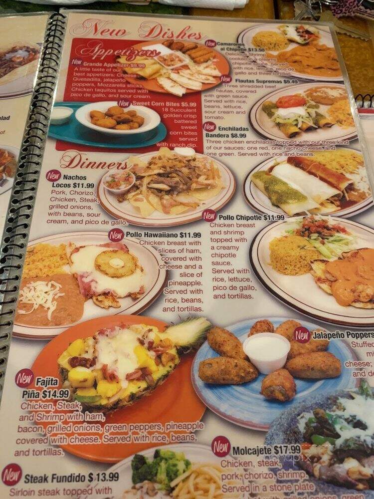 Fiesta Charra - Dewitt, MI menu_pic