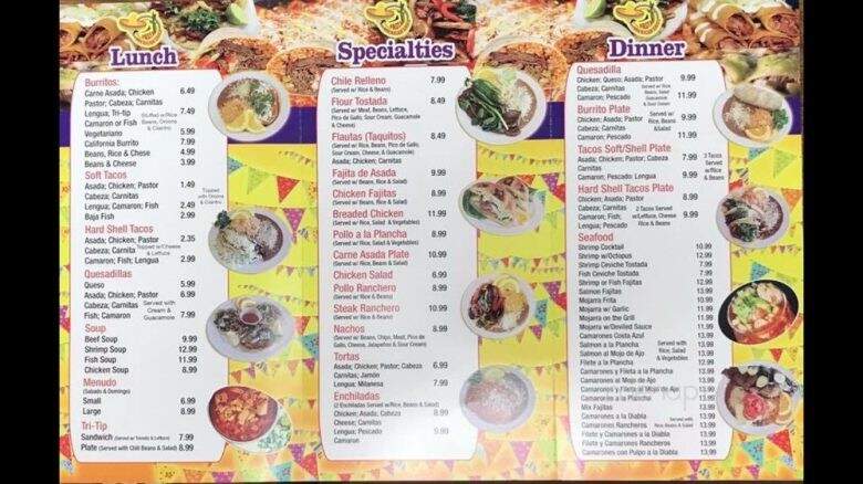 Fiesta Mexican Grill - Oxnard, CA menu_pic