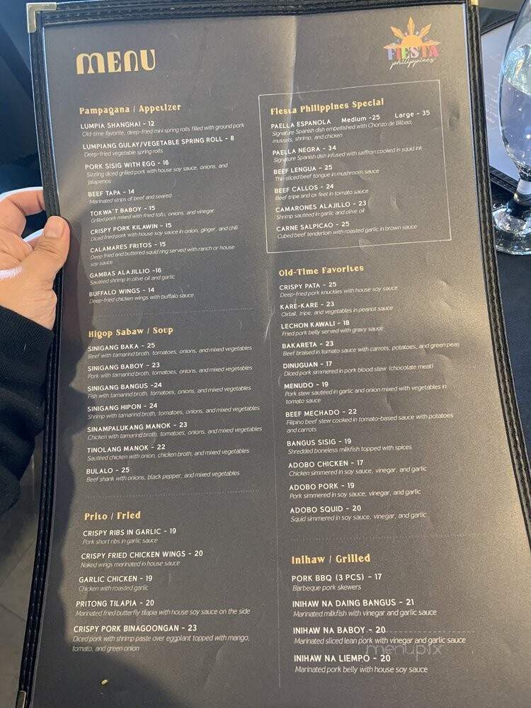 Fiesta Philippines - Rancho Cordova, CA menu_pic