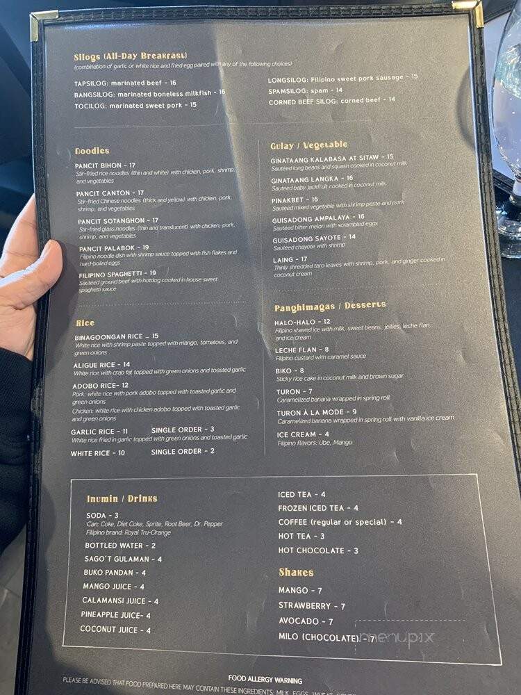 Fiesta Philippines - Rancho Cordova, CA menu_pic