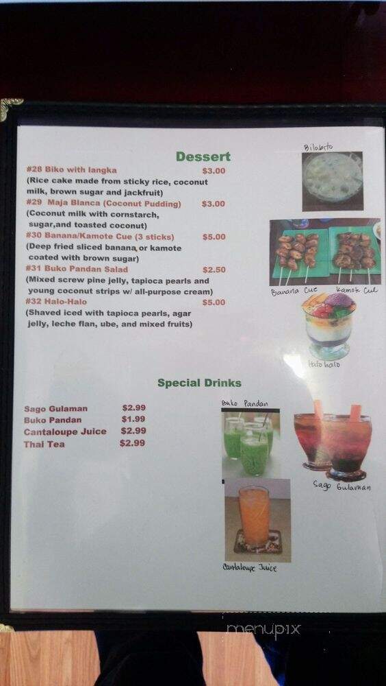 Filipino Cuisine - Odessa, TX menu_pic