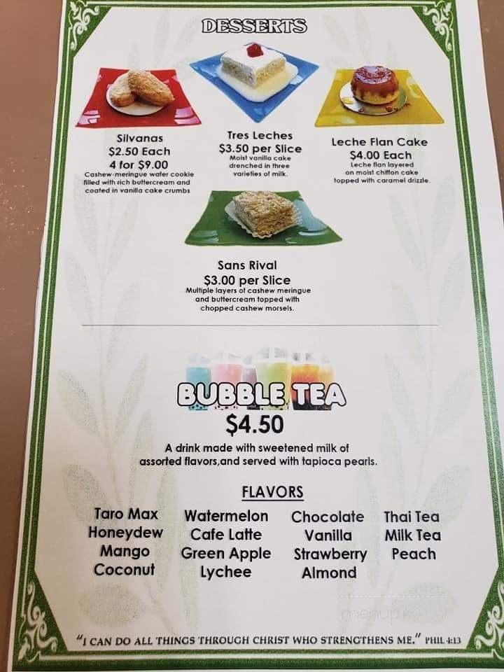 Filled Cafe and Silogan - Staten Island, NY menu_pic