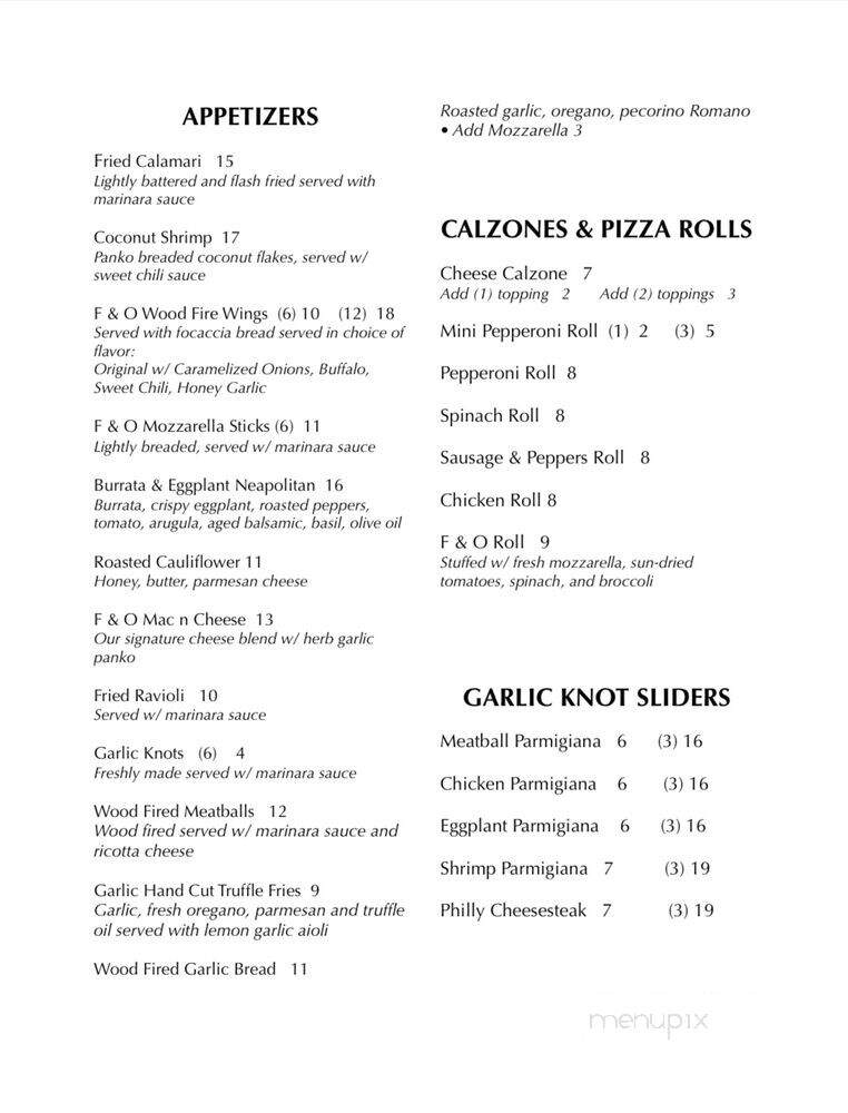 Fire & Oak Wood Burning Kitchen & Grill - Croton-on-Hudson, NY menu_pic