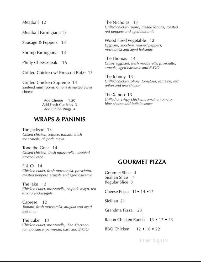 Fire & Oak Wood Burning Kitchen & Grill - Croton-on-Hudson, NY menu_pic