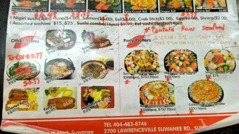 Fish 153 - Suwanee, GA menu_pic
