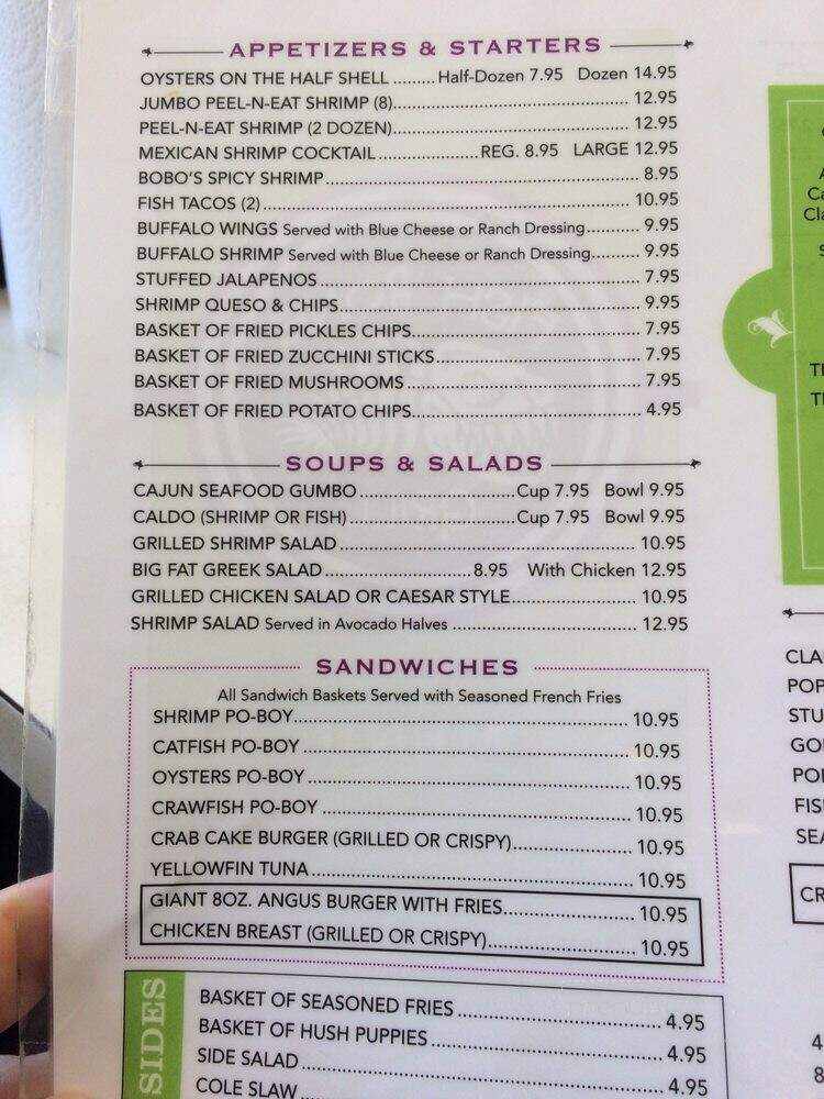 Fishbone Grill - Dallas, TX menu_pic