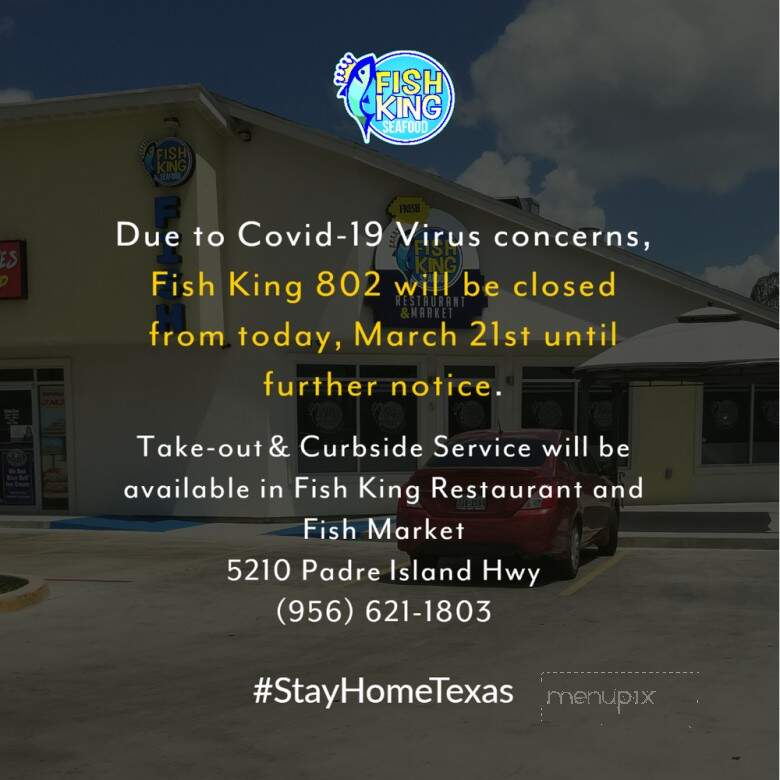Fish King Seafood Restaurant - Brownsville, TX menu_pic