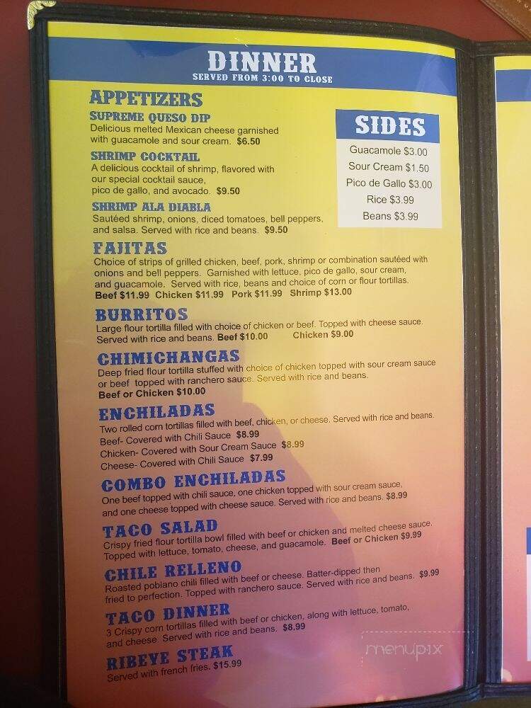 Flaco's Mexican Grill - Eureka Springs, AR menu_pic