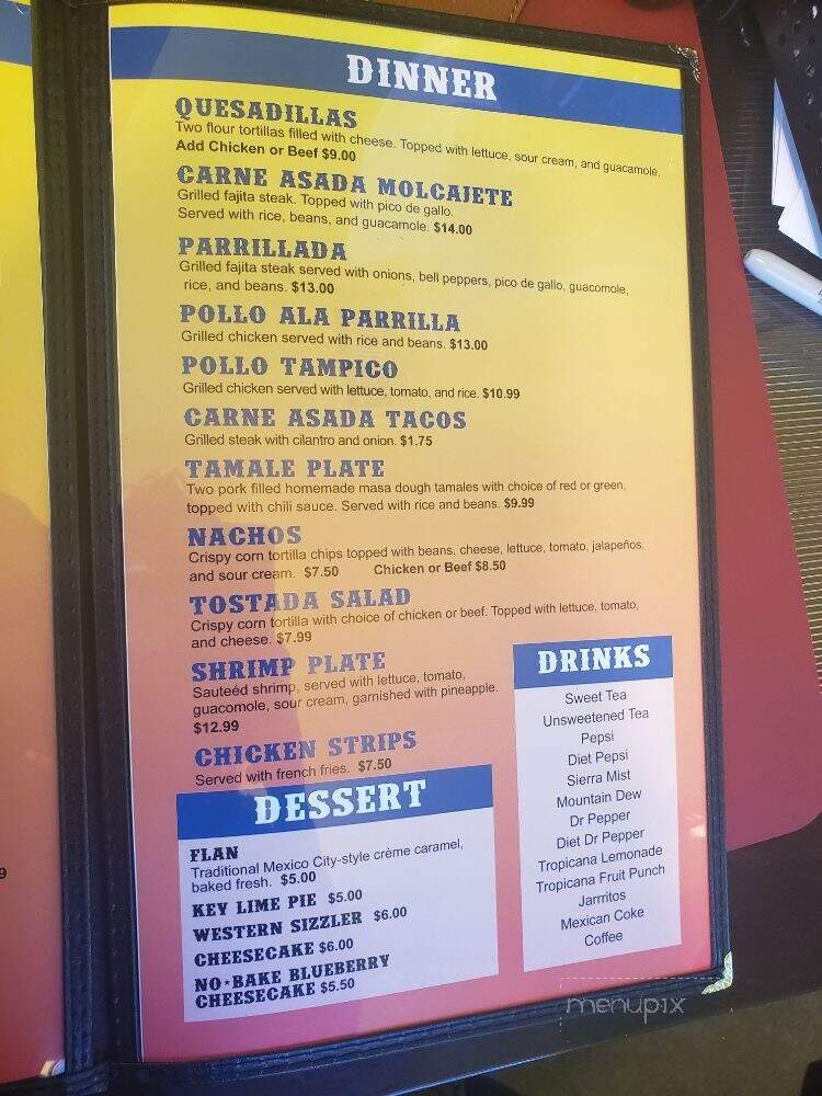 Flaco's Mexican Grill - Eureka Springs, AR menu_pic