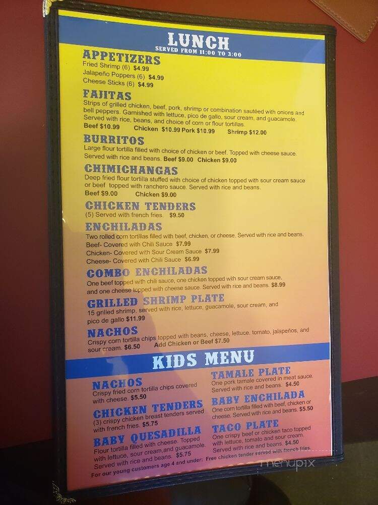 Flaco's Mexican Grill - Eureka Springs, AR menu_pic
