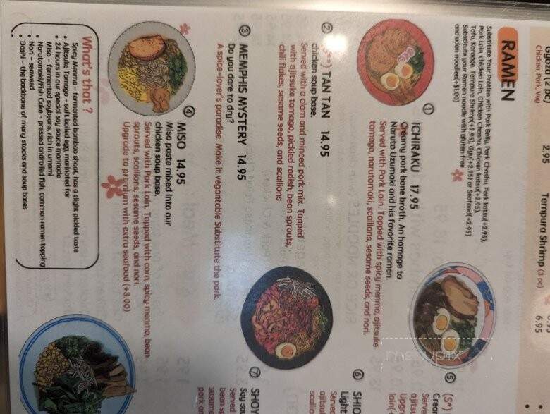 Flame Ramen - Memphis, TN menu_pic