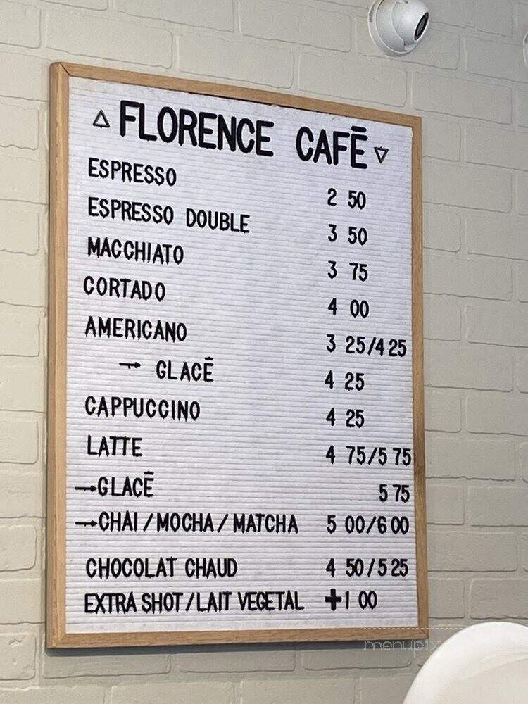 Florence - Montreal, QC menu_pic