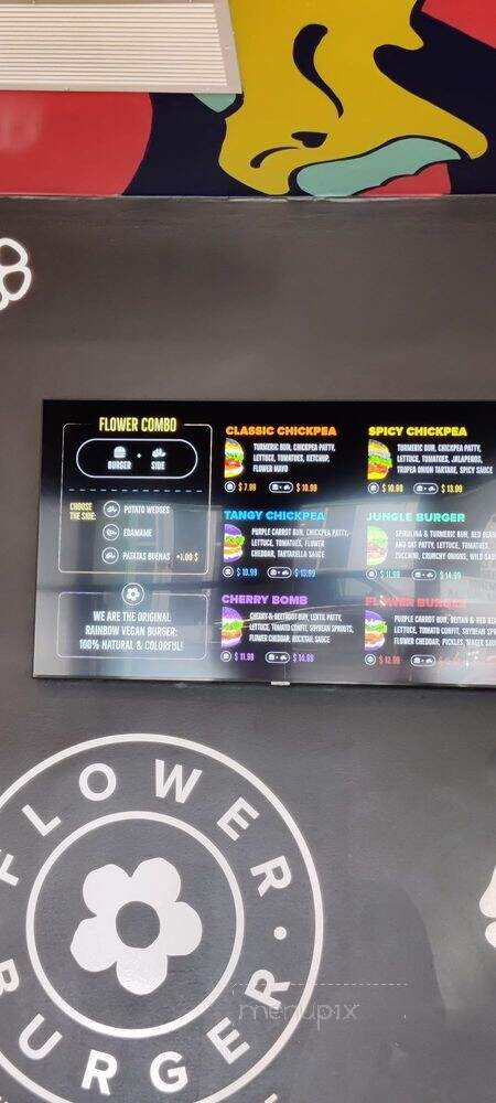 Flower Burger - West Hollywood, CA menu_pic