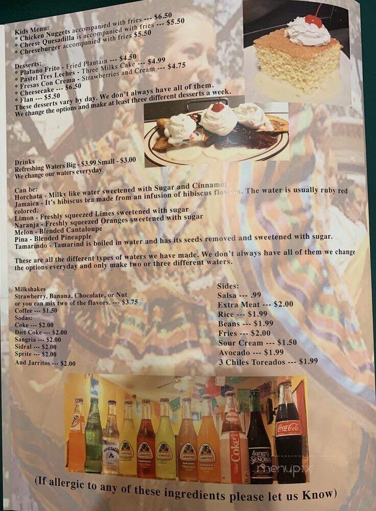 Fonda La Poblanita - St. Louis, MO menu_pic