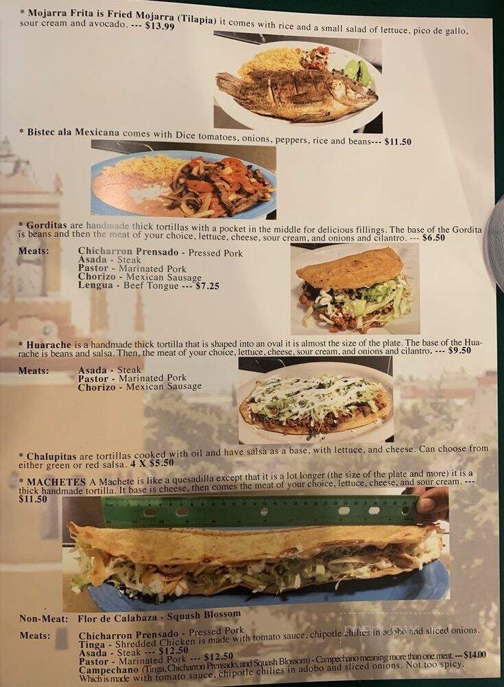 Fonda La Poblanita - St. Louis, MO menu_pic