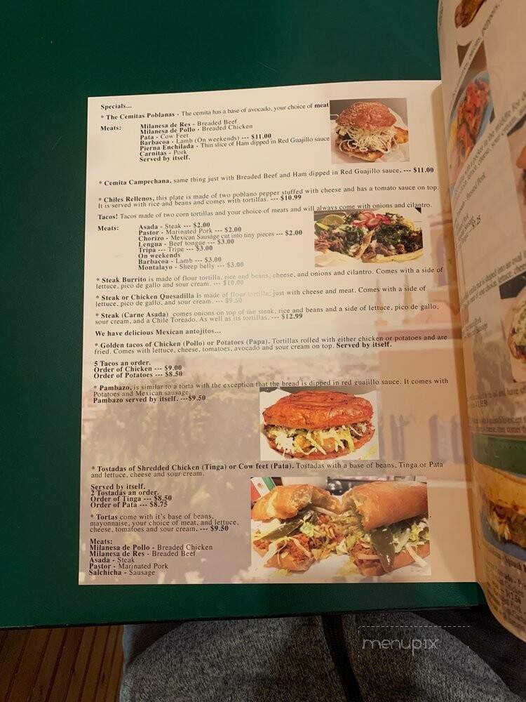 Fonda La Poblanita - St. Louis, MO menu_pic