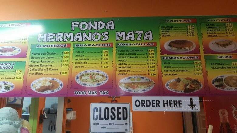Fonda Los Hermanos Mata - Santa Ana, CA menu_pic