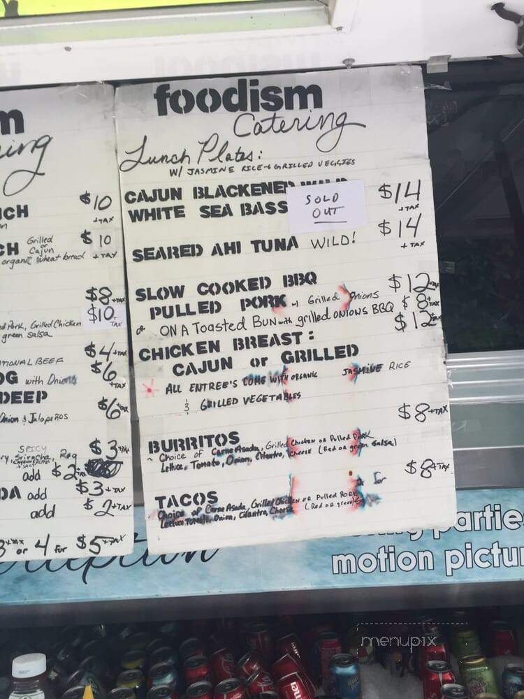 Foodism - Los Angeles, CA menu_pic