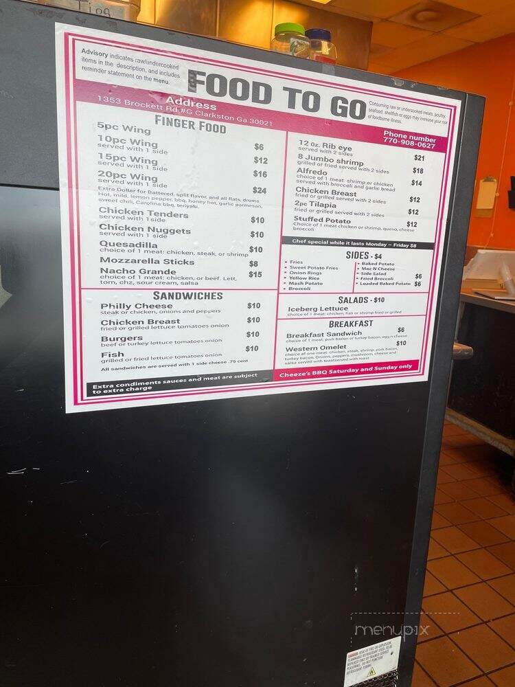 Food To Go - Clarkston, GA menu_pic
