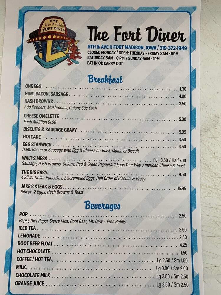 Fort Sandwich Shop - Fort Madison, IA menu_pic