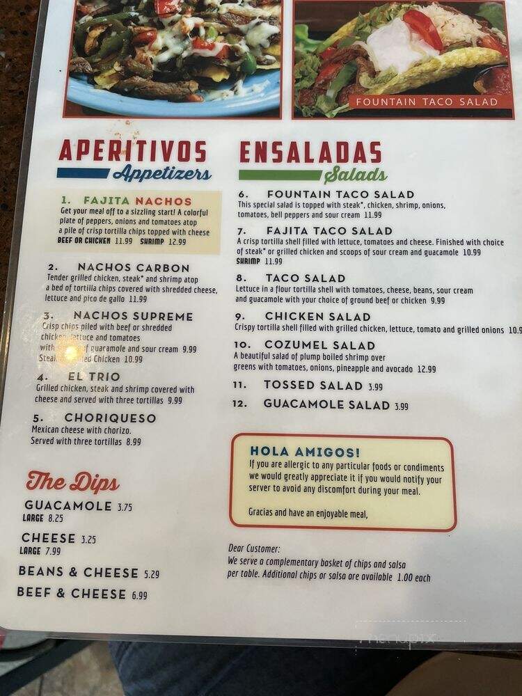Fountain Burrito - Indianapolis, IN menu_pic